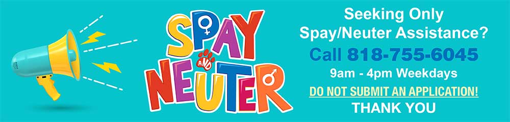 Spay and Neuter Assistance - Please Call!