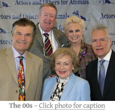 In 2005 AOA hosted the 'Celebrity Roast of Betty White' which was attended by many of her friends including Fred Willard, Tom Poston & Suzanne Pleshette, Alex Trebek, Ed Asner and Cloris Leachman. 