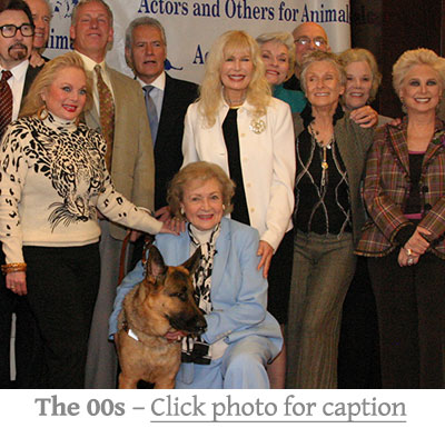In 2005 AOA hosted the 'Celebrity Roast of Betty White' which was attended by many of her friends including Fred Willard, Tom Poston & Suzanne Pleshette, Alex Trebek, Ed Asner and Cloris Leachman.